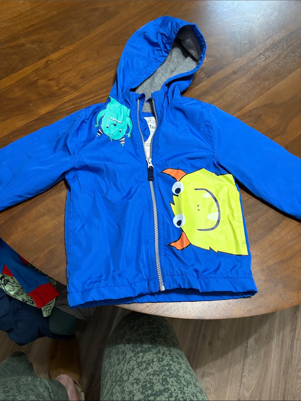 Carters Boys Blue Monster Hooded Jacket